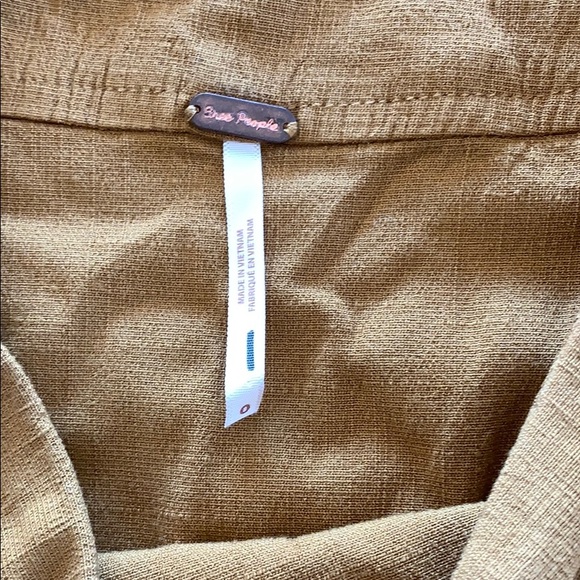 Free People gold stretchy miniskirt - Picture 3 of 8